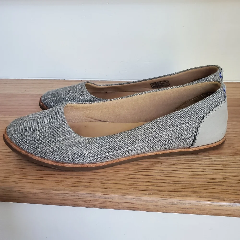 UGG Gray Canvas and Leather Flats - Picture 4 of 12